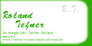 roland tefner business card